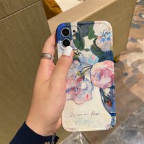 Oil painting wind Van Gogh flower iphone13 for Apple 12Pro max mobile phone case 7 8plus anti-fall XR soft