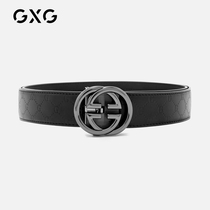 GXG belt mens trousers belt mens leather automatic buckle business tide youth wild casual cowhide belt dress