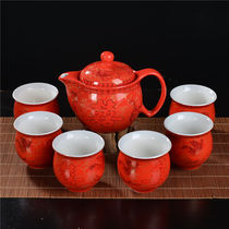  New product Feixiang wedding wedding toast with multiple cups of elders big red dragon and Phoenix boutique dowry insulation