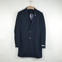 POET spring and autumn new la Chapelle mens two-button lapel elastic medium-long windbreaker 50101774 jacket