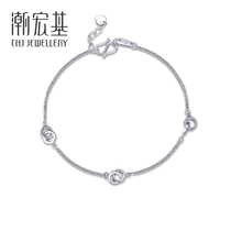 Chaozhou Acer outline pt950 bracelet female platinum platinum bracelet hand rope labor fee 150