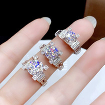 PT950 platinum American imported D-color moisanishi sterling silver Eiffel tower Ruby simple marriage proposal ring