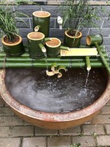 Water circulation self-made office filter bamboo water flow device bamboo tube water landscape outlet outdoor ornaments