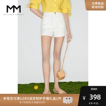 MM Mai Meng 2021 new pants beige short slim straight denim shorts womens 5C4151031