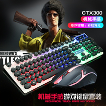 Limei GTX300 punk keyboard mouse set wired gaming computer laptop luminous office home keyboard