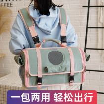Canvas cat bag out portable backpack cat shoulder portable large capacity dog travel Universal Pet backpack