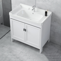 Bathroom cabinet floor-standing washbasin balcony washbasin cabinet combination space aluminum small apartment toilet wash table