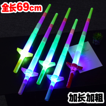 Luminous creative large concert light stick cheer props should aid retractable swords night market stall toys