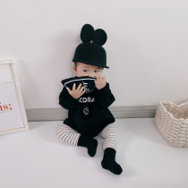 ins baby triangle bag fart khaama conjoined clothes early spring autumn clothing online red baby cute super cute ocean boomer