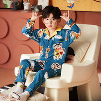 Crayon Shin pajamas boys spring and autumn thin cotton long sleeve children cartoon boy big boy home suit suit