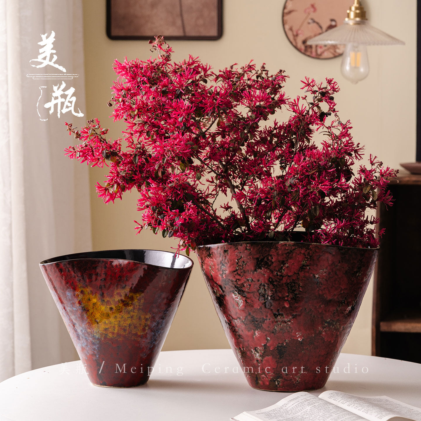 朱砂红釉陶瓷花瓶-朱砂红釉陶瓷花瓶促销价格、朱砂红釉陶瓷花瓶品牌- 淘宝
