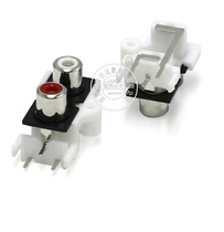 AV2-8 4-9 RCA socket AV socket audio socket 2-hole socket two-bit bent foot lotus seat 2-position