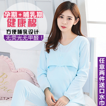 Pregnant womens autumn clothes single top pregnant womens close-fitting autumn clothes cotton pregnant womens thermal underwear spring and summer cotton moonwear