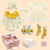 Newborn baby baby full moon gift box meet dress suit hundred days old birthpresent new