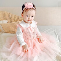 Korean baby girl princess dress summer vest skirt dress newborn baby 100 days birthday dress skirt foreign style
