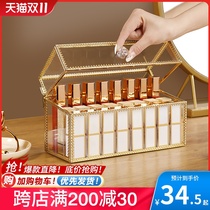 ins Net red lipstick storage box dustproof desktop lip glaze color finishing rack household dressing table put lipstick small box