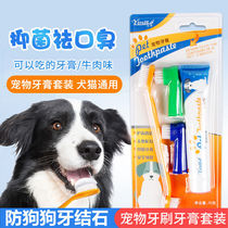 Pooch toothbrushes teeth cleaning pets edible toothpaste teddy Labrador gold wool toothbrushes to mouth stink