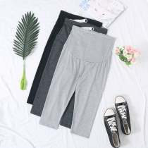 Pregnant women leggings flesh color summer thin five-point socks pregnant women Capri pants summer thin belly spring summer pregnant women play