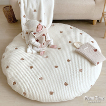 Korea INS Han Feng cute round climbing mat baby non-slip game mat children's room decoration photo mat blanket