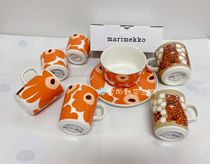  Domestic spot Finland Marimekko Unikko Gemini ceramic mug Hand-held cup bowl disc tray