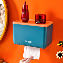 Punch-free toilet tissue box wall-mounted waterproof toilet paper toilet paper home bathroom sanitary paper carton