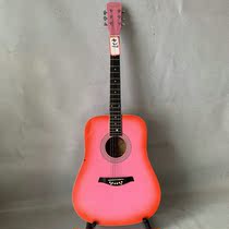 41 inch acoustic guitar pink factory stock processing decorative guitar plywood box body positive barrel