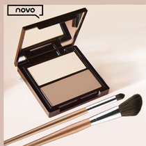 NOVO repair powder high-gloss powder shadow powder nose shadow powder waterproof face-thin face pearlescent two-color repair plate combination
