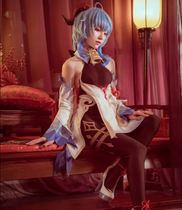 Red wisps Original God cos clothing Ganyu Tianxu Star cos glass moon seven stars cospaly game suit clothing women