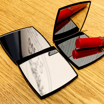 Portable small mirror portable women carry small fragrance makeup mirror double-sided makeup wedding folding flap simple fashion