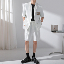 Personalized summer short-sleeved thin suit suit shorts two-piece set 513-GT160-P200