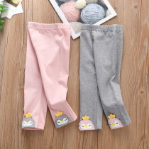Child Clothing Girl Pants Spring Autumn Clothing New Baby Foreign Air Pure Cotton Beats Bottom Pants Little Girl Outside Wearing 100 Hitch Pants