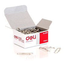 Del 0018 standard type Paper Clip 3 nickel plated silver metal ring needle paper clip pin