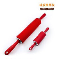 Baking tools Silicone rolling pin PP handle Roller Non-stick food flour stick Size noodle walking hammer dumpling stick