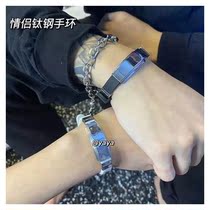 Bracelet mens trend retro ins cold wind personality titanium steel silicone bracelet couple bracelet dark bracelet accessories