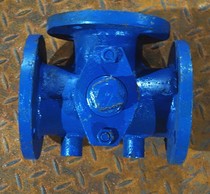 BX44W-16C cast steel asphalt special insulation three-way flange plug valve Shanghai Fushan valve DN50 65