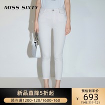 Miss Sixty2021 summer new jeans women light-colored tight hip slim three-point pants