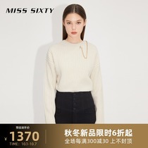 Miss Sixty2021 autumn new sweater women pure wool chain short pullover 6N4RJ5110000