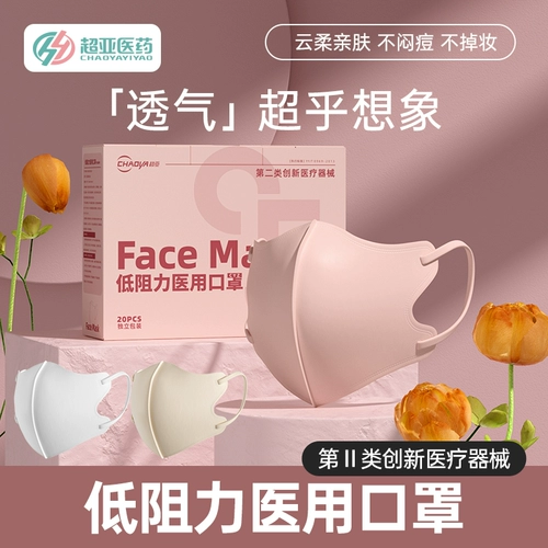 Дыхательная одноразовая трехмерная летняя тонкая медицинская маска, 3D