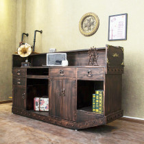 Iron vintage industrial style clothing store cashier old bar bar bar corner Personality hair salon Art front reception