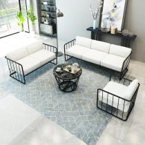 Office single double light luxury sofa Nordic Hotel sofa Coffee table combination Home living room lazy sofa chair