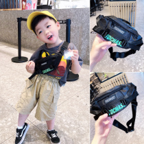 Korean version of the childrens bag Baby mini oblique cross-bag boy chest bag handsome simple fashion summer fanny pack Snack backpack