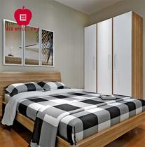 Red apple furniture Modern simple multi-function board bed bedroom furniture rice double bed Actually home