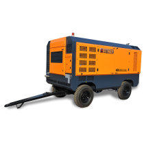 Red five rings factory direct sales medium-sized diesel mobile screw air compressor HG800-14