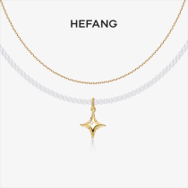 HEFANG HEFANG JEWELRY STARLIGHT BALLOON PEARL NECKLACE 18K GOLD JOSHIN SAME HIGH-GRADE SENSE COLLARBONE CHAIN CHOKER