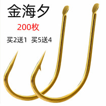  Fish hooks Imported bulk Jinhai Xi fish hooks with barbs without barbs Crucian carp thin hook sleeve hook Raft fishing gear supplies