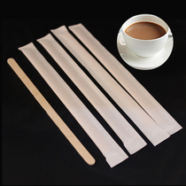 Disposable coffee mixing Rod wooden milk tea utensils long separate packaging 100