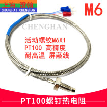 PT100 screw thermocouple M6 screw PT100 temperature sensor PT100 thread thermal resistance