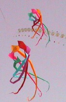 Kite pendant rotating jellyfish software 190D plaid to be customized