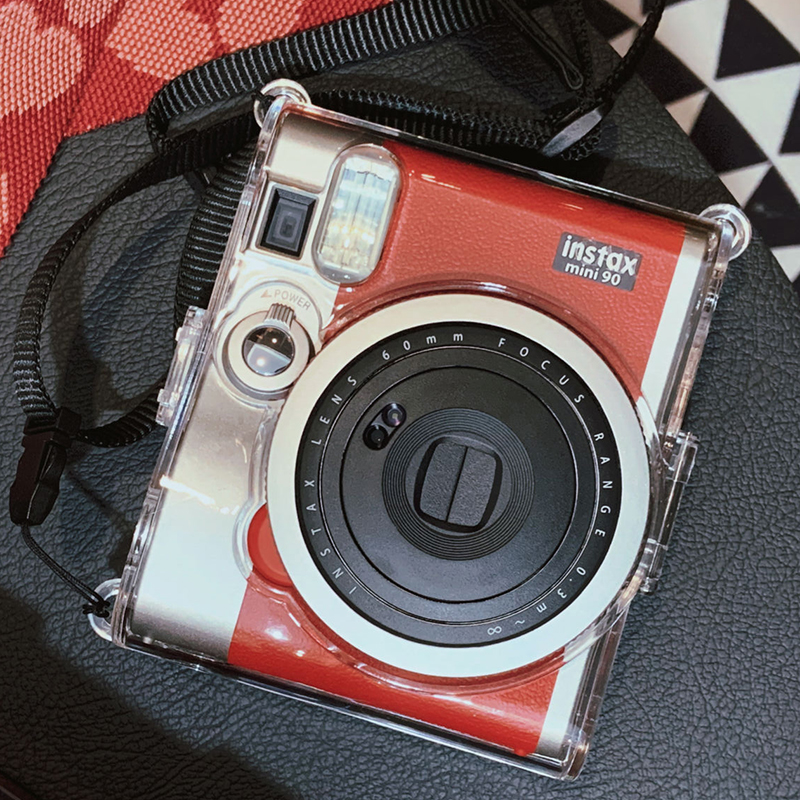 【mini90 透明クリスタルケース】ポラロイド ハードシェル 保護ケース カメラケース 保護カバー カメラバッグ アクセサリー