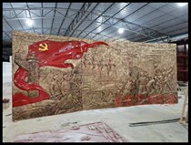 Customized sandstone glass fiber reinforced plastic copper relief Court campus anti-war theme cultural wall sculpture factory direct sales